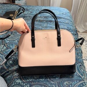 Kate Spade Blush and Black Satchel
